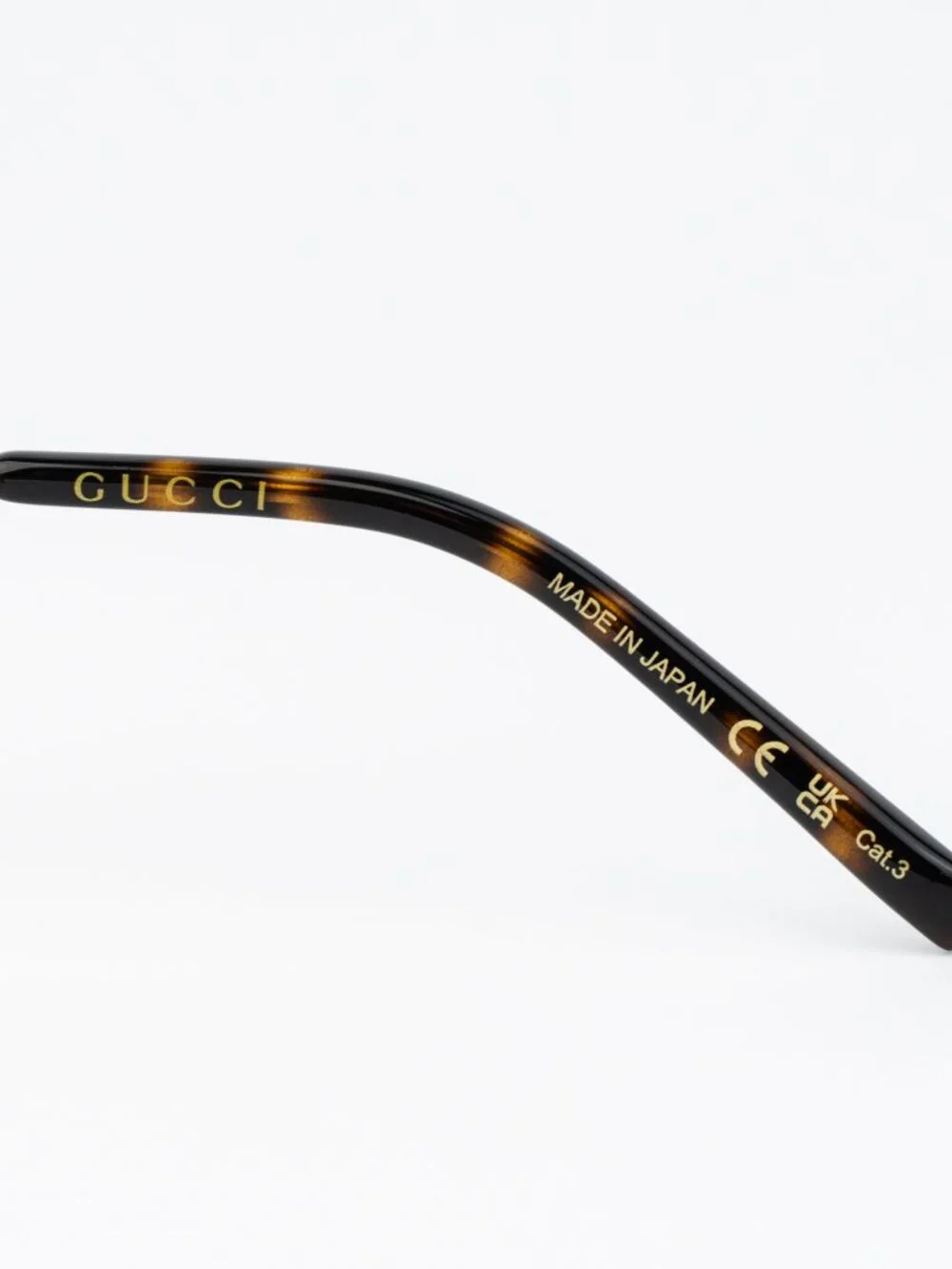 Gucci Men Sunglasses Gold Brown Rectangular GG1957SA 002 NEW AUTHENTIC